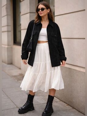 Vintage‎ 90s Claiborne Black Leather Suede Jacket | Zip Chore Coat| Oversized XL